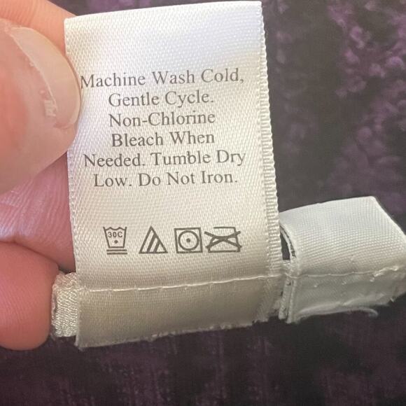 Coldwater Creek Purple Floral Chenille Mock Neck Sweater, Lounge, Cozy, Size L - Picture 8 of 12